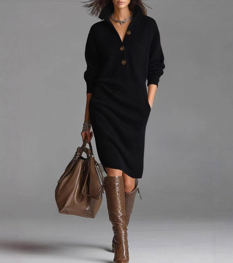 Damaris | Robe Tricotée Chaude, Élégante et Confortable